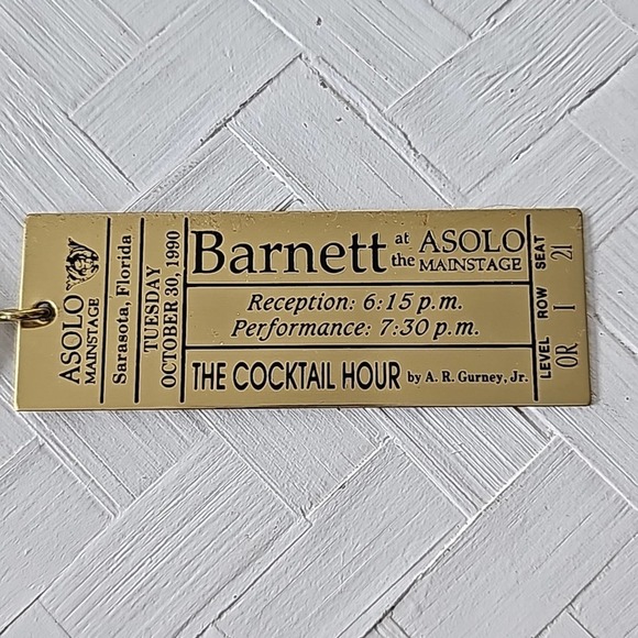 Lot of Three Asolo Theater and Cadence Theater Sarasota FL Ticket Keychains VTG - Picture 3 of 6